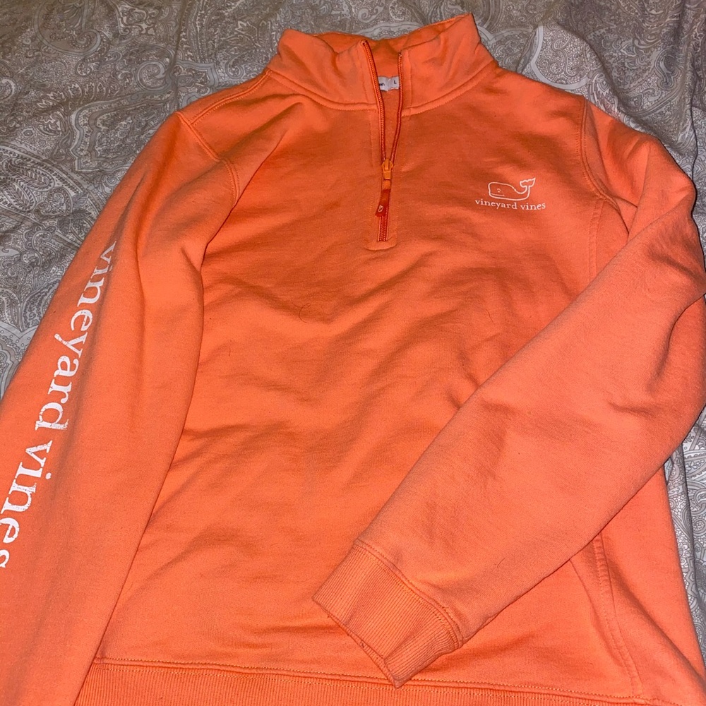 Peach Vineyard Vines Half Zip Up